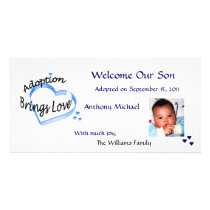 Adoption Brings Love Photo Card
