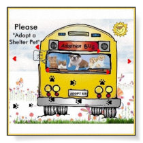 Adoption Bus for Cat's & Dog's Poster posters