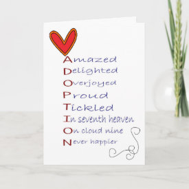 Adoption greeting card