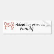 Adoption grew our family bumper bumper stickers