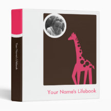 Adoption Life Book Giraffe Binder