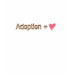 Adoption = Love t-shirts