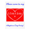 Adoption=Love White Adoption Day Party Invite