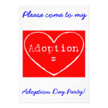 Adoption = Love White Adoption Day Party Invite