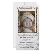 adoption photo card photo cards by adoption_gifts adoption photo card photo cards