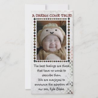 adoption photo card photocard