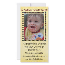 adoption photo card