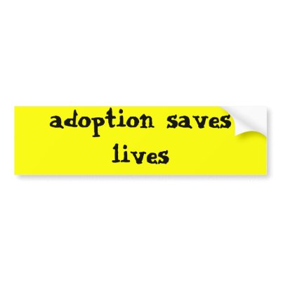 adoption saves lives bumper stickers by mrswrightnmrwrong