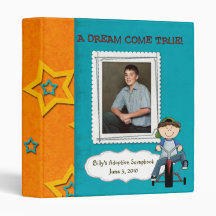 adoption scrapbook/ photo album. 3 ring binder