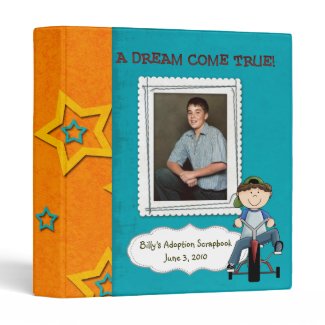 adoption scrapbook/ photo album. 3 ring binder