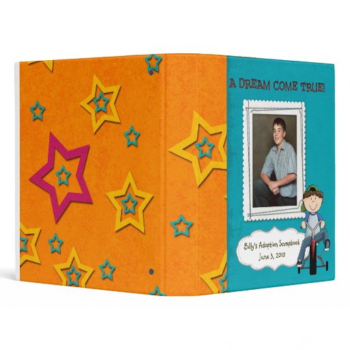 adoption scrapbook/ photo album. 3 ring binder Zazzle