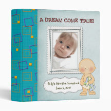 adoption scrapbook/ photo album. 3 ring binders