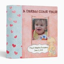 adoption scrapbook/ photo album. binders