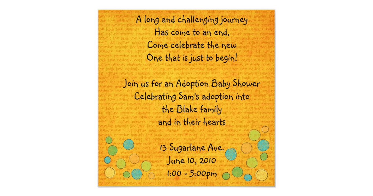 adoption shower invitation | Zazzle
