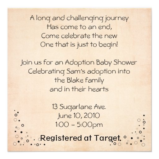 Adoption Shower Invite