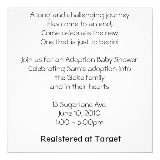Adoption Shower Invite