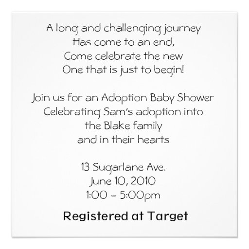 Adoption Shower Invite
