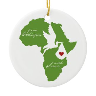 Adoption Stork Africa Ornament ornament