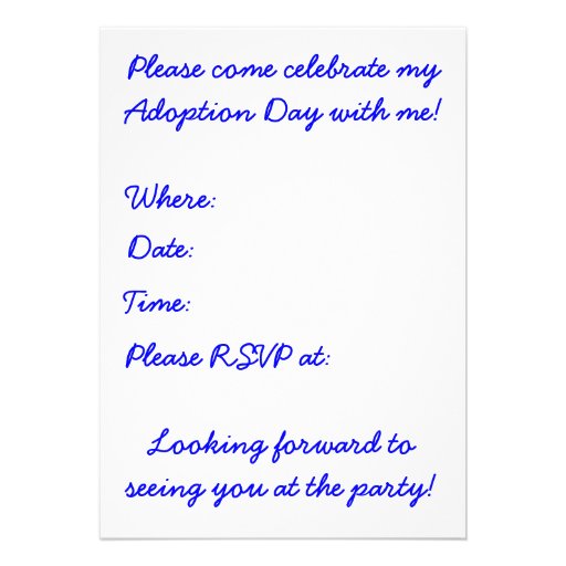 Adoption Tree Adoption Day Party invitation