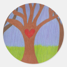 Adoption Tree Round Sticker
