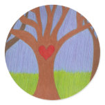 Adoption Tree Round Sticker