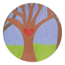 Adoption Tree Round Sticker