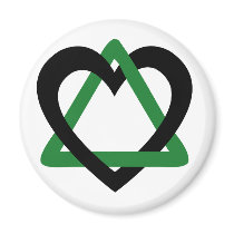 Adoption Triangle Black Green Refrigerator Magnets