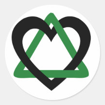 Adoption Triangle Black Green Sticker