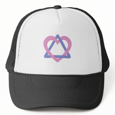 Adoption Triangle pink blue Trucker Hats by Alittlebitoffun