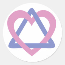 Adoption Triangle pink blue Stickers