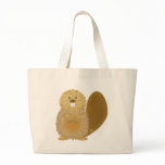 Adorable Animal Drawings: Beaver Canvas Bags