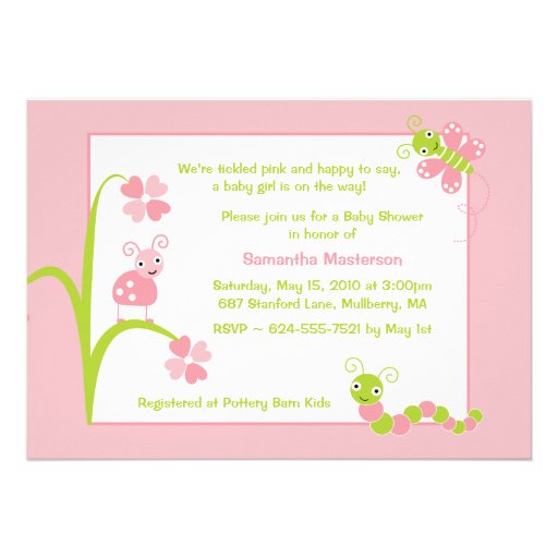 Adorable Baby Bugs Baby Shower Invitation