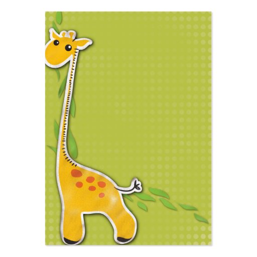 adorable baby giraffe background business card (front side)