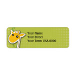 adorable baby giraffe background custom return address labels