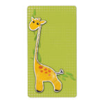 adorable baby giraffe background shipping label