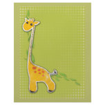 adorable baby giraffe background personalized letterhead