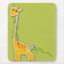 adorable baby giraffe background mouse pad