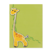adorable baby giraffe background postcard