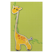 adorable baby giraffe background customized stationery