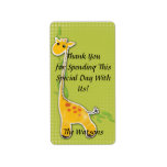 adorable baby giraffe party favor thank you label