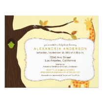 Adorable Baby Tree Baby Shower Invitation (yellow)