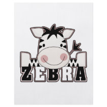 adorable baby zebra leaning with text flyer design