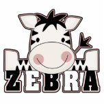 adorable baby zebra leaning with text acrylic cut outs