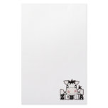 adorable baby zebra leaning with text stationery paper
