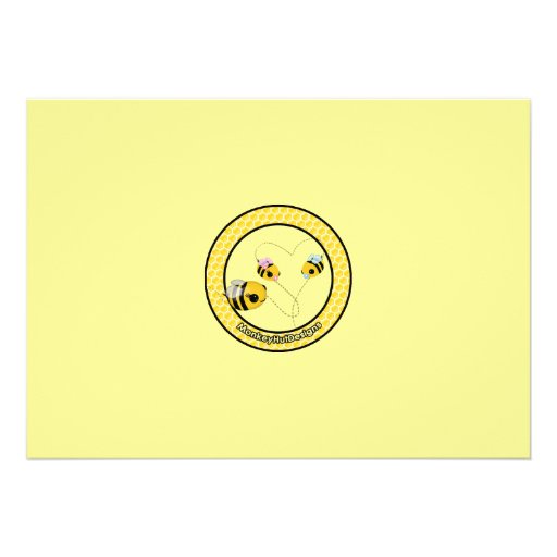 Adorable BEE Gender Reveal Baby Shower Invitation