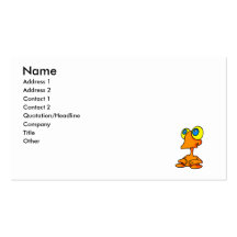 Adorable Big Eyed Alien Business Cards
