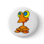 Adorable Big Eyed Alien Pinback Button