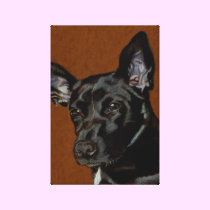 Adorable Black Puppy Dog Art Canvas canvas prints