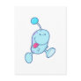 adorable blue goofball monster postcards