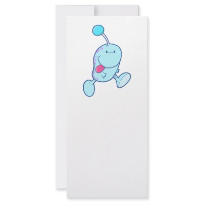 adorable blue goofball monster rack card template by monster_madhouse